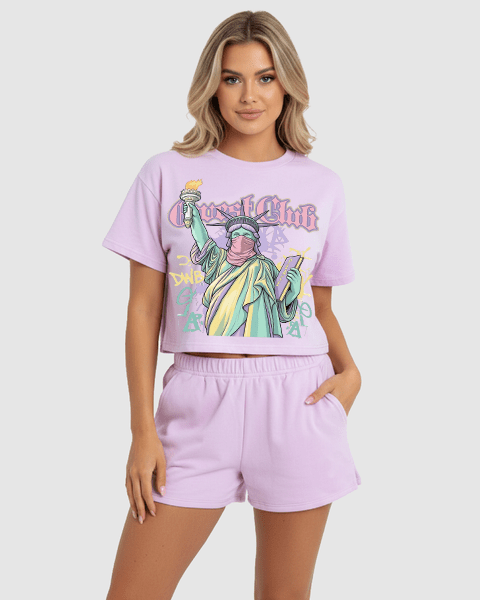 G WEST RHINESTONE FREEDOM UNMASKED WOMENS TEE - G West