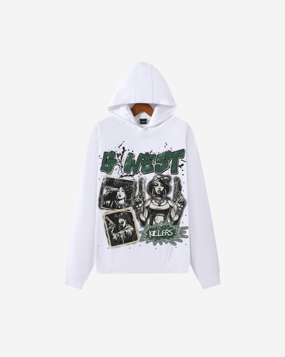 G West Rhinestone Gangsta Goddesses Men's Hoodie - G West