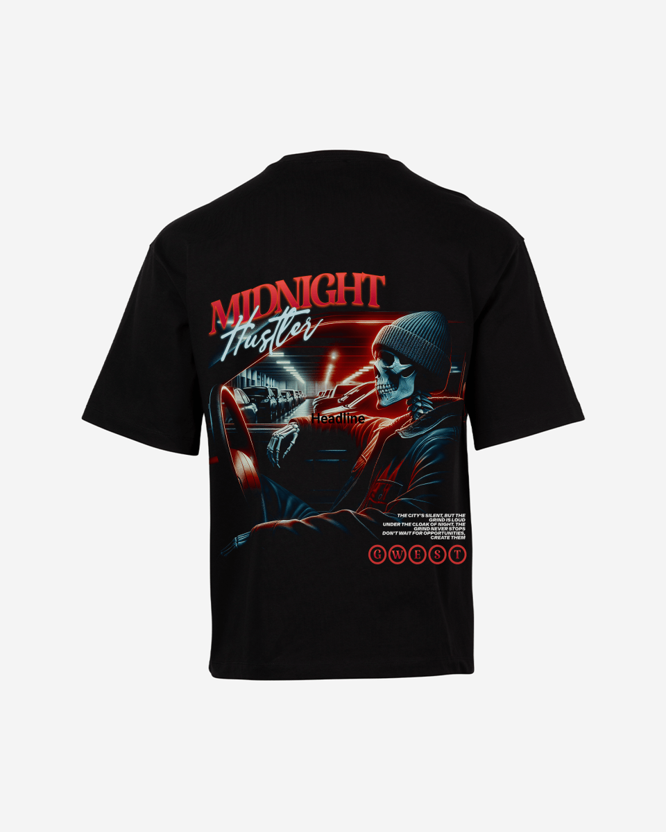 G West Rhinestone Grind Till Midnight Men's Oversized T-Shirt - G West