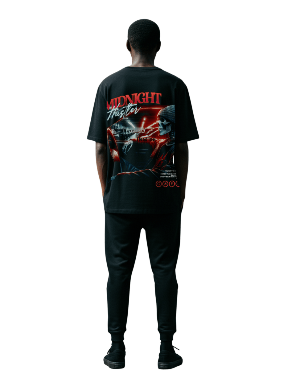 G West Rhinestone Grind Till Midnight Men's Oversized T-Shirt - G West