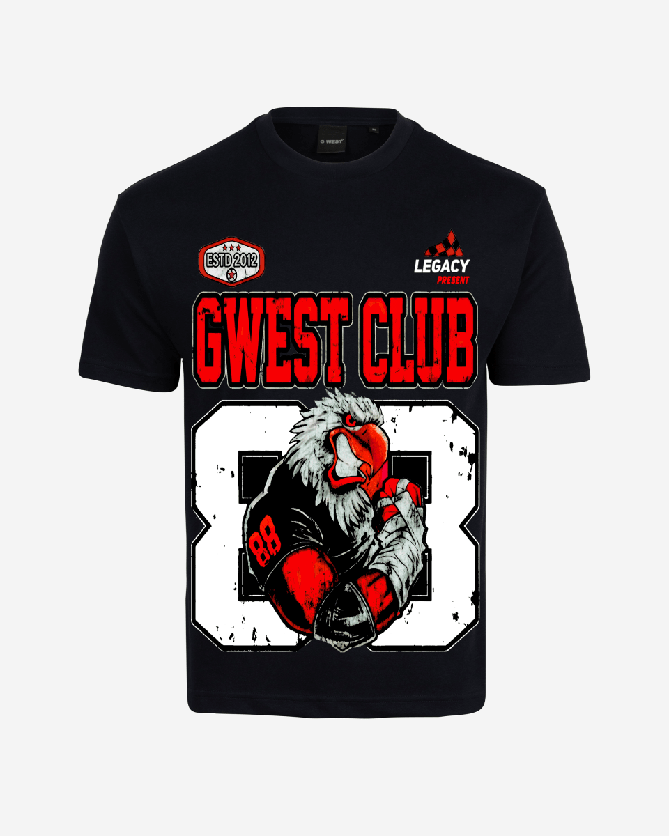 G West Rhinestone Hawk Squad 88 Men's Big And Tall T-Shirt - G West