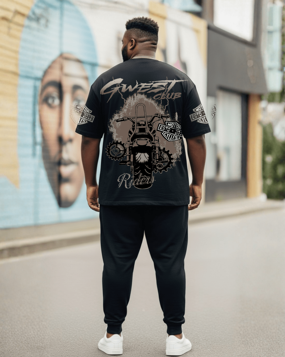 G West Rhinestone Hawkrider Men's Big And Tall T-Shirt - G West