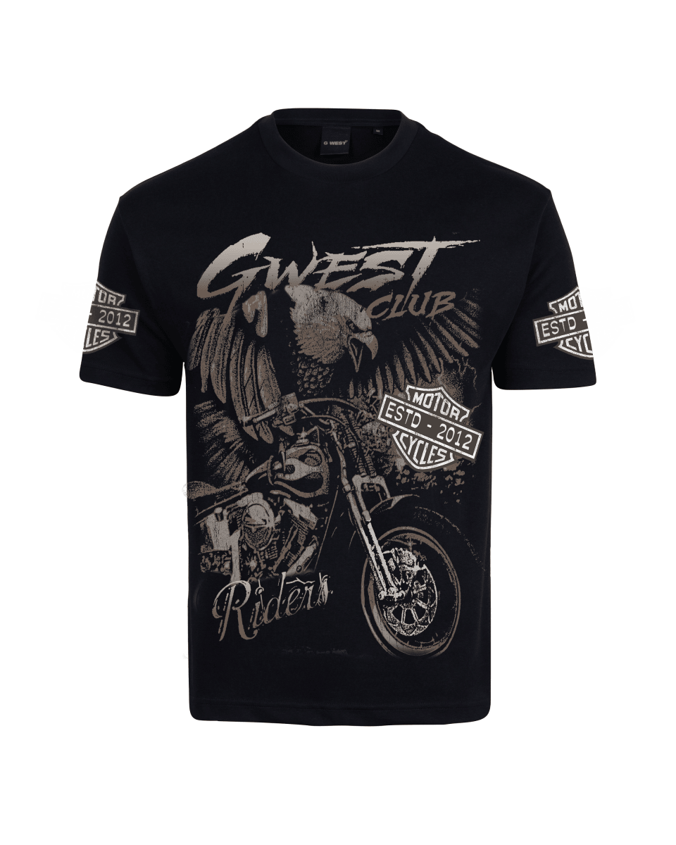 G West Rhinestone Hawkrider Men's Big And Tall T-Shirt - G West