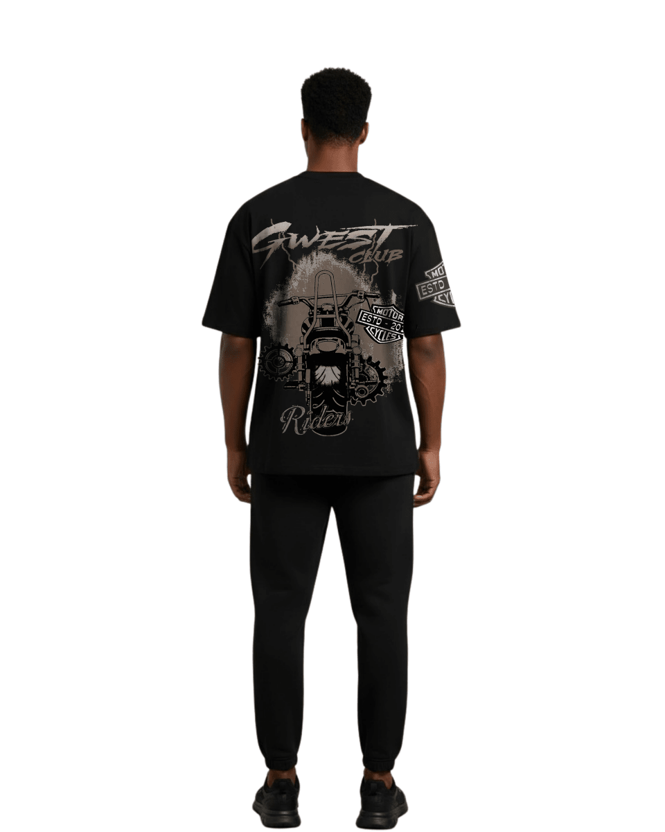 G West Rhinestone Hawkrider Oversized Men's T-Shirt - G West