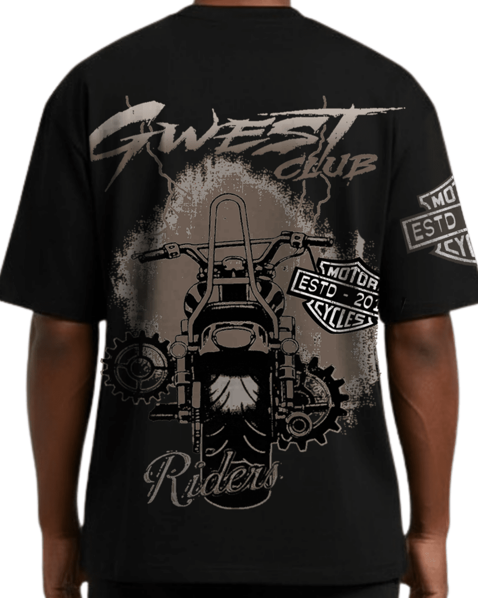 G West Rhinestone Hawkrider Oversized Men's T-Shirt - G West