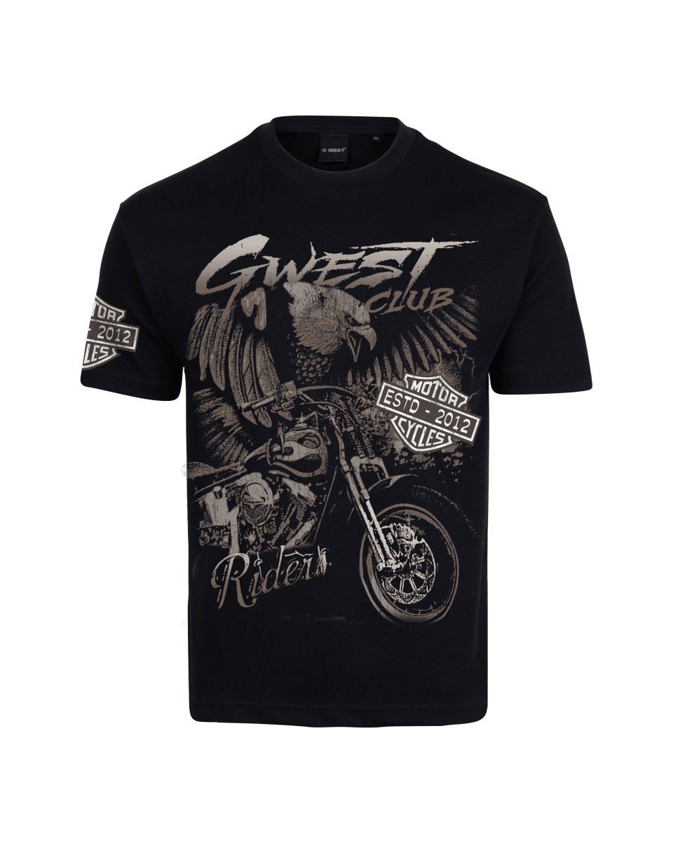 G West Rhinestone Hawkrider Oversized Men's T-Shirt - G West