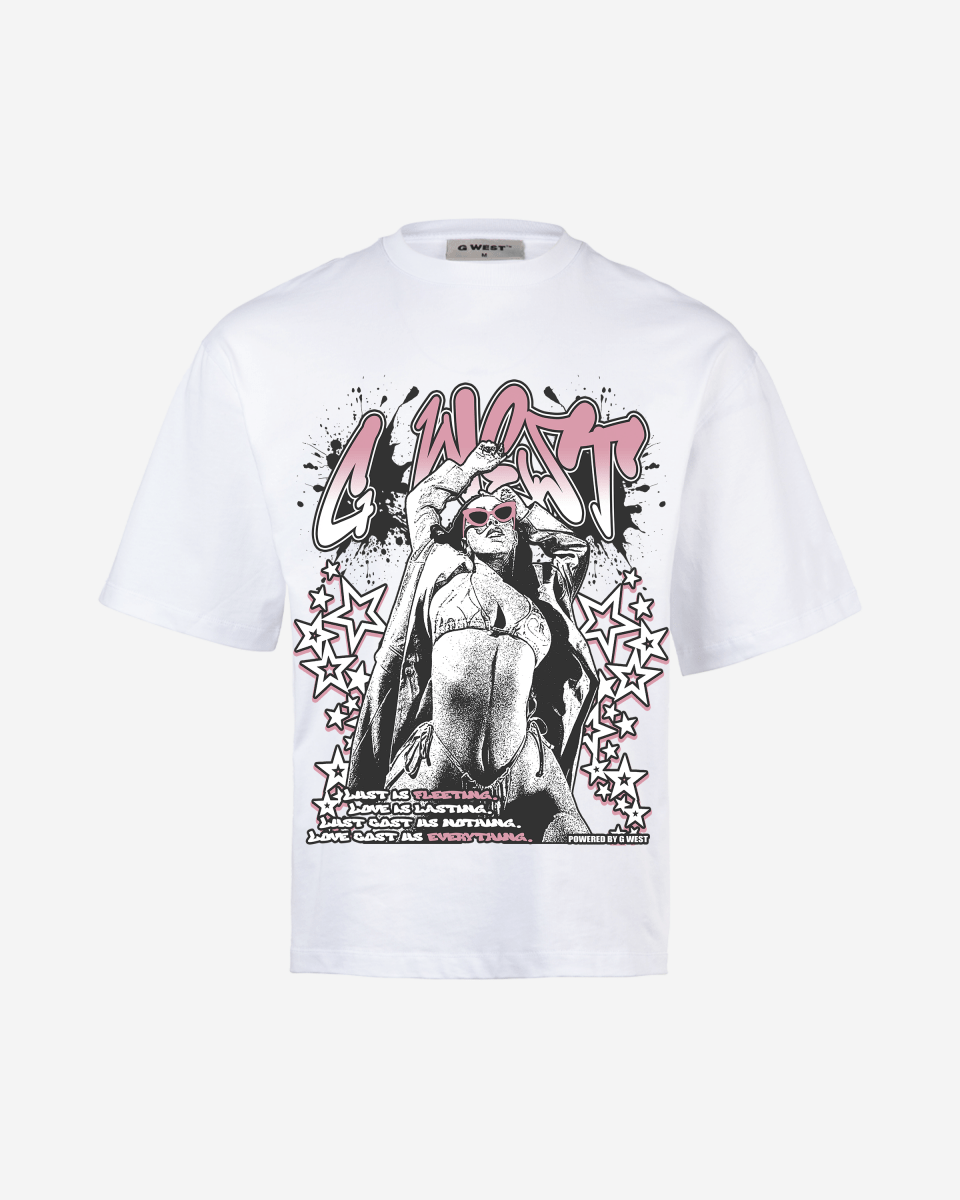 G West Rhinestone Heat Check Men's Oversized T-Shirt - G West