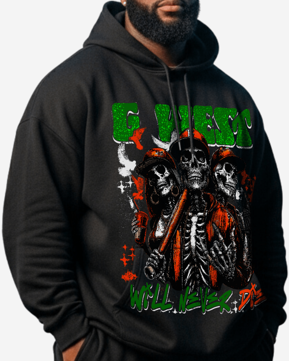 G West Rhinestone I love My Game Big and Tall Hoodie - G West
