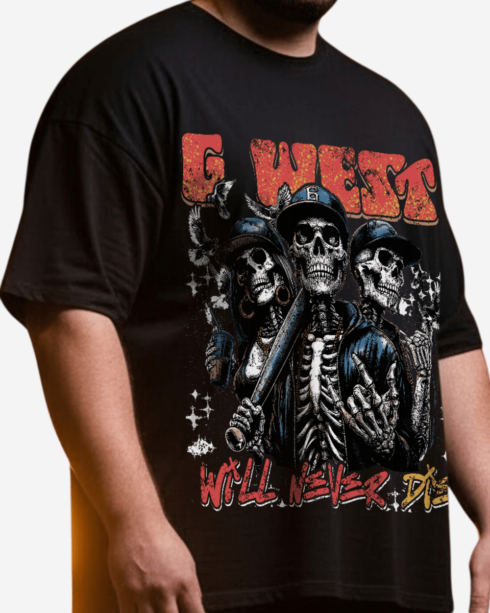 G West Rhinestone I Love My Game Big And Tall Oversized T-Shirt - G West