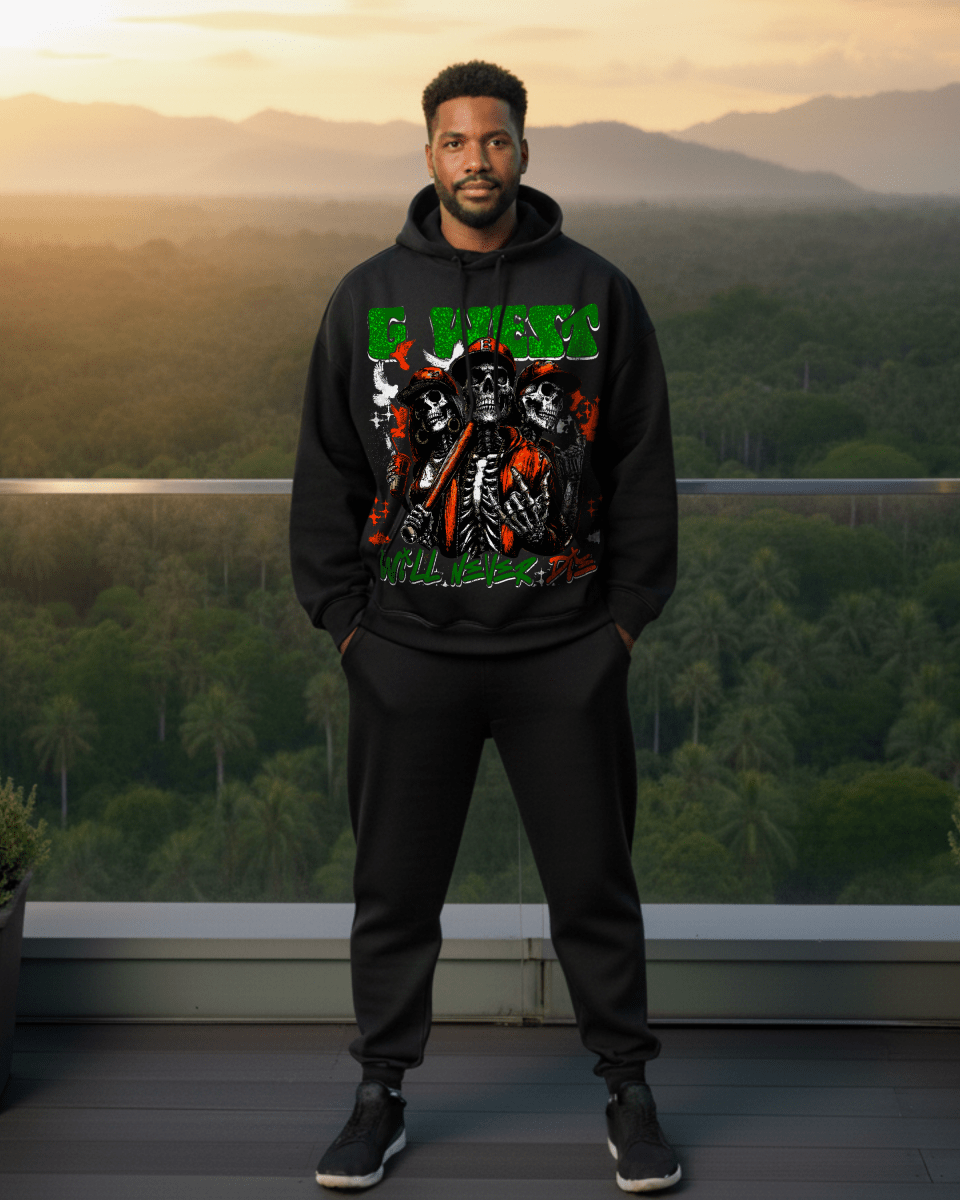 G West Rhinestone I love My Game Men's Hoodie - G West