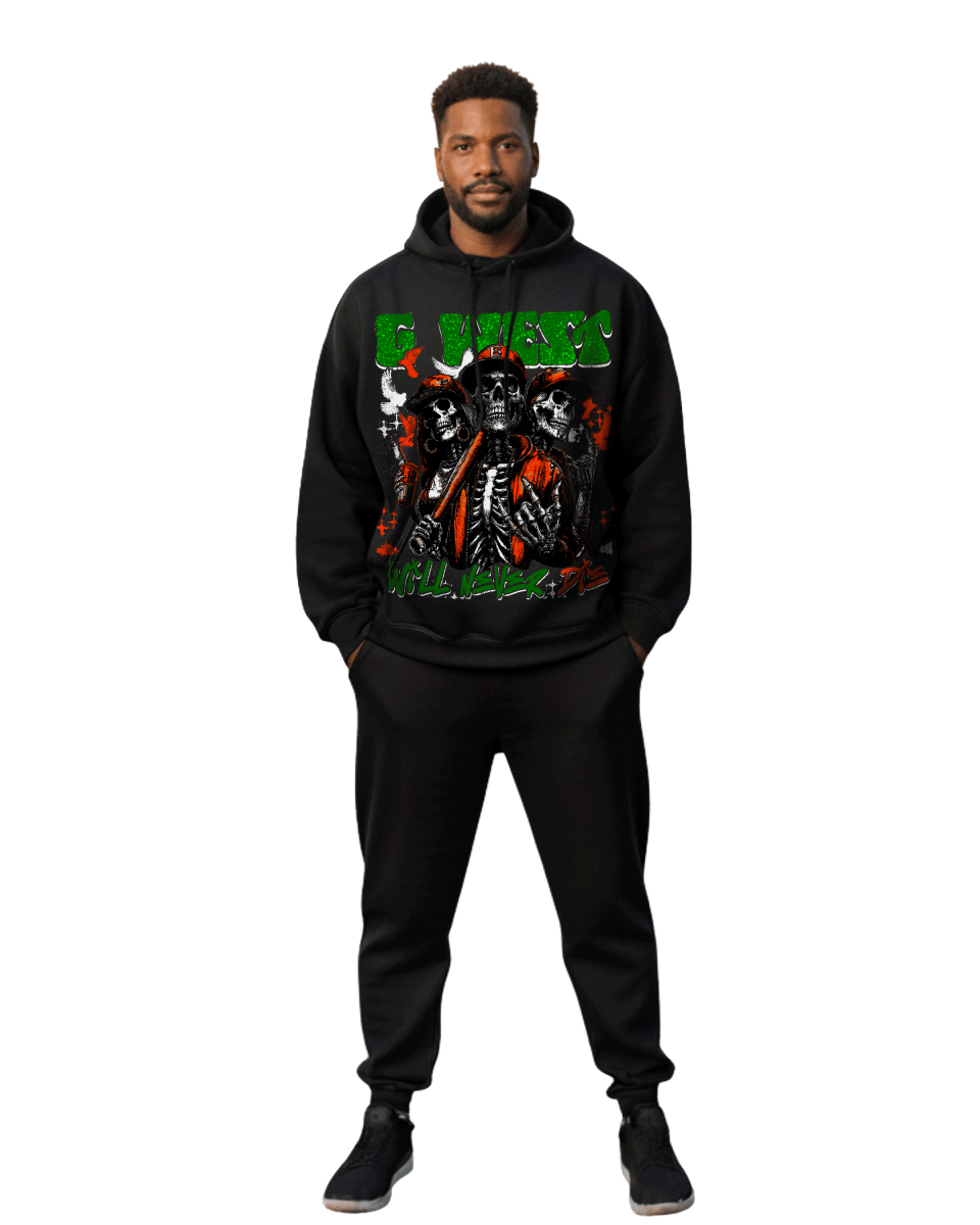 G West Rhinestone I love My Game Men's Hoodie - G West