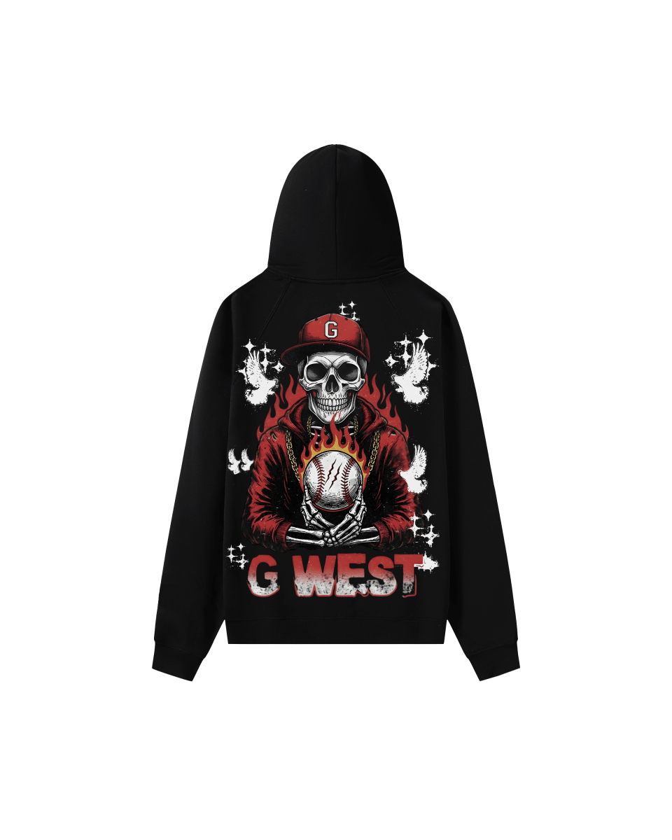 G West Rhinestone I Love My Game Oversized Men's Hoodie - G West