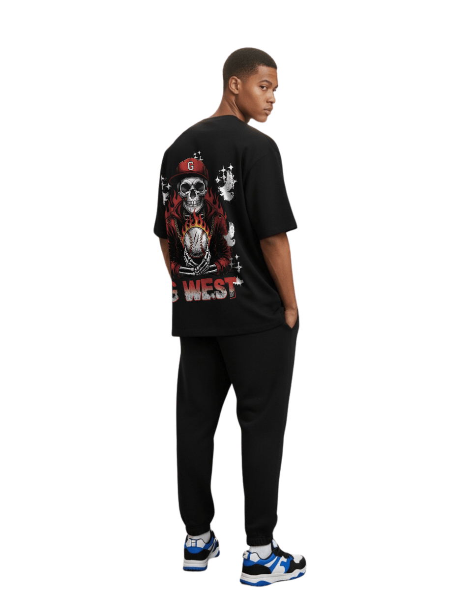 G West Rhinestone I Love My Game Oversized Men's T-Shirt - G West