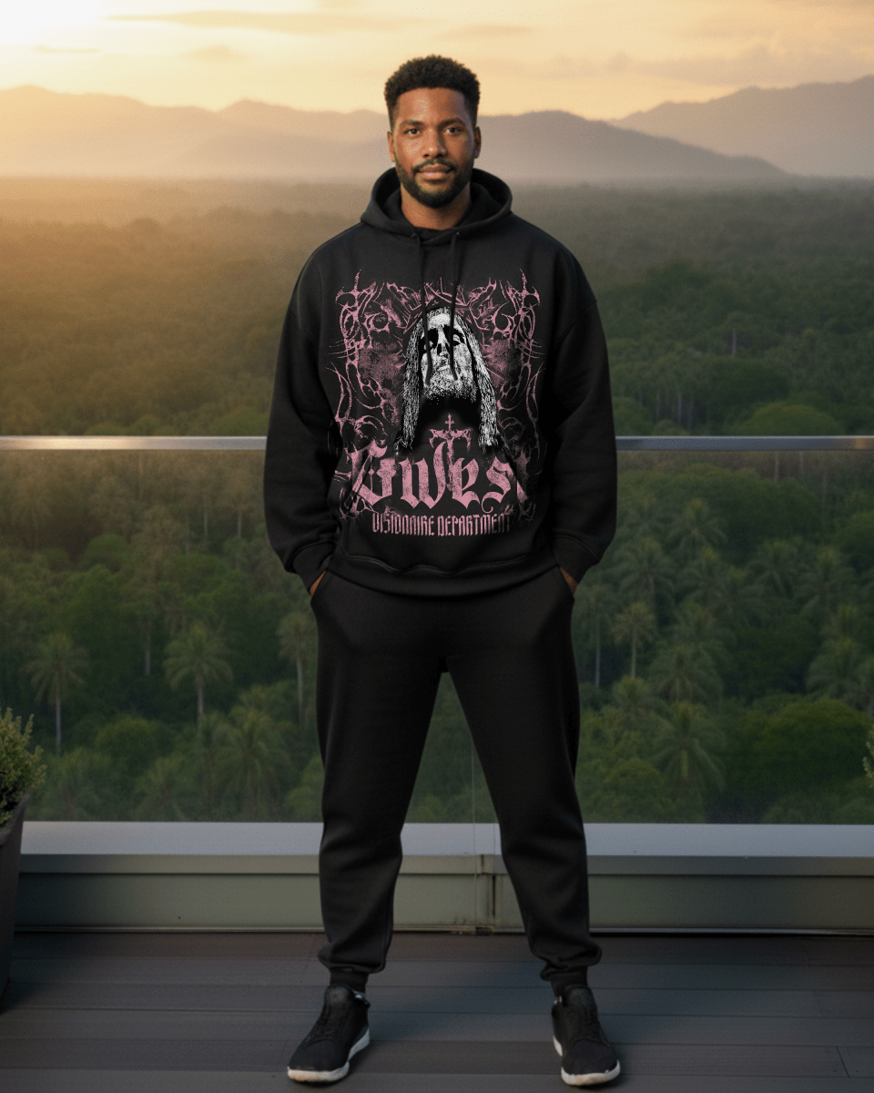 G West Rhinestone Jesus Men's Hoodie - G West