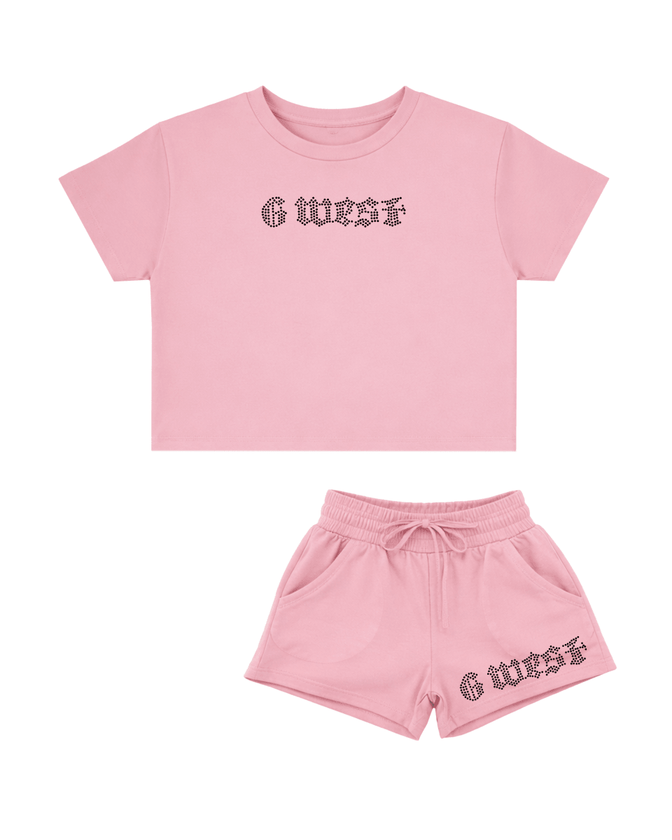 G West Rhinestone Logo Women's Set - G West
