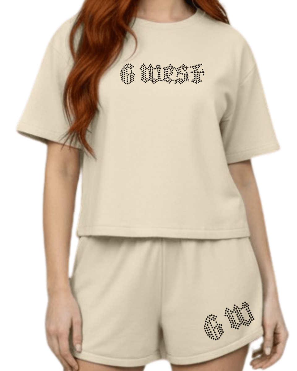 G West Rhinestone Logo Women's Set - G West