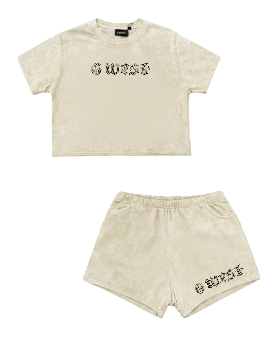 G West Rhinestone Logo Women's Set - G West