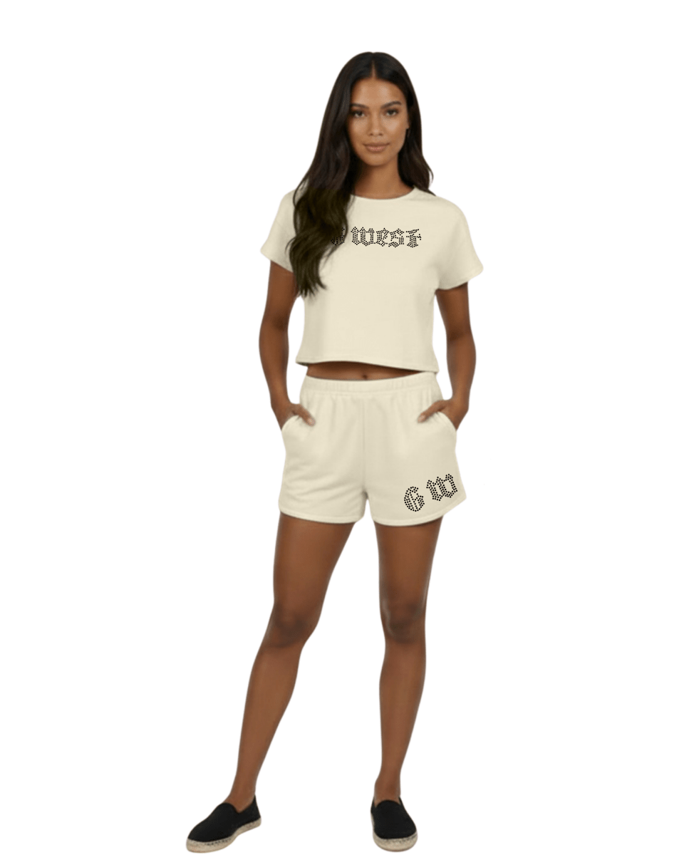 G West Rhinestone Logo Women's Set - G West