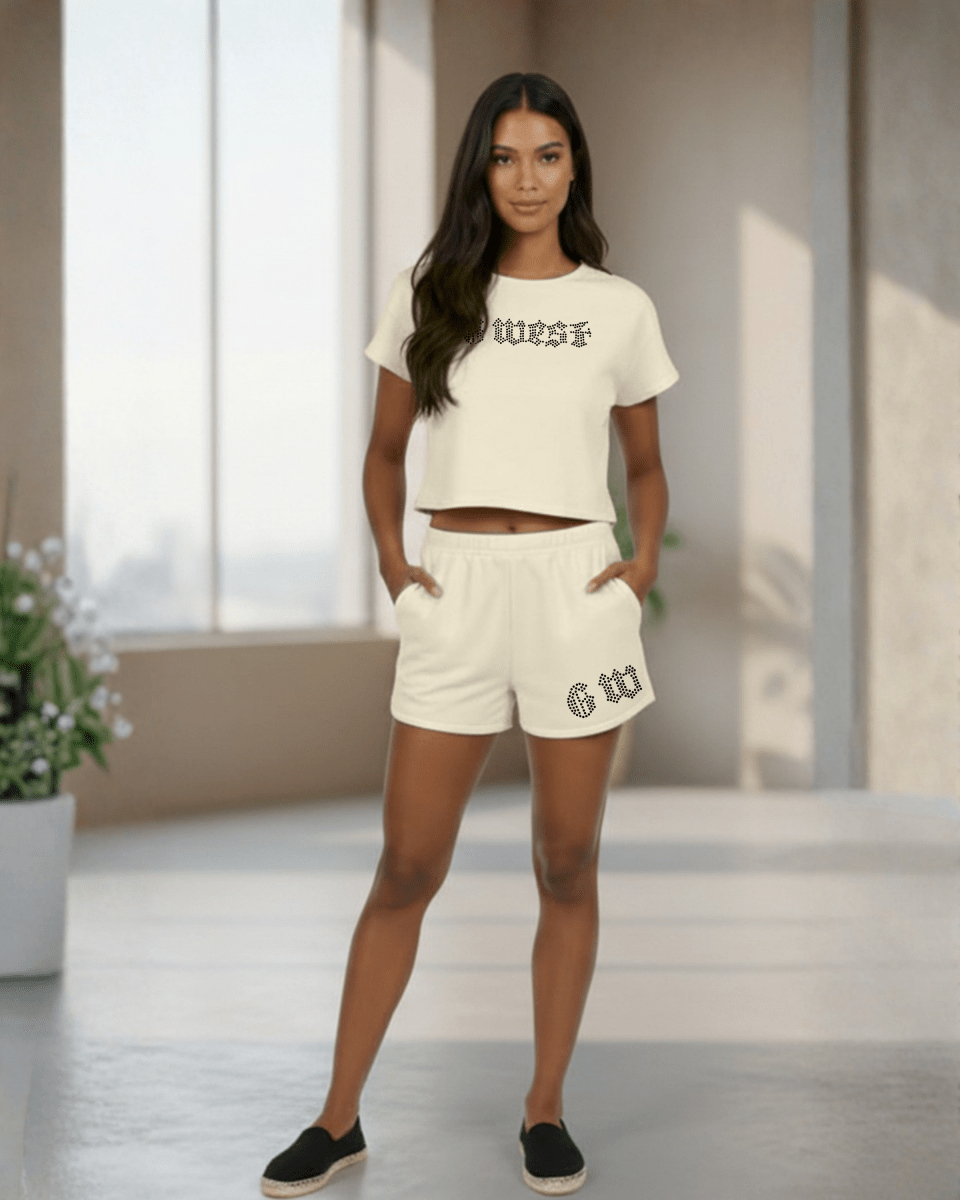 G West Rhinestone Logo Women's Set - G West