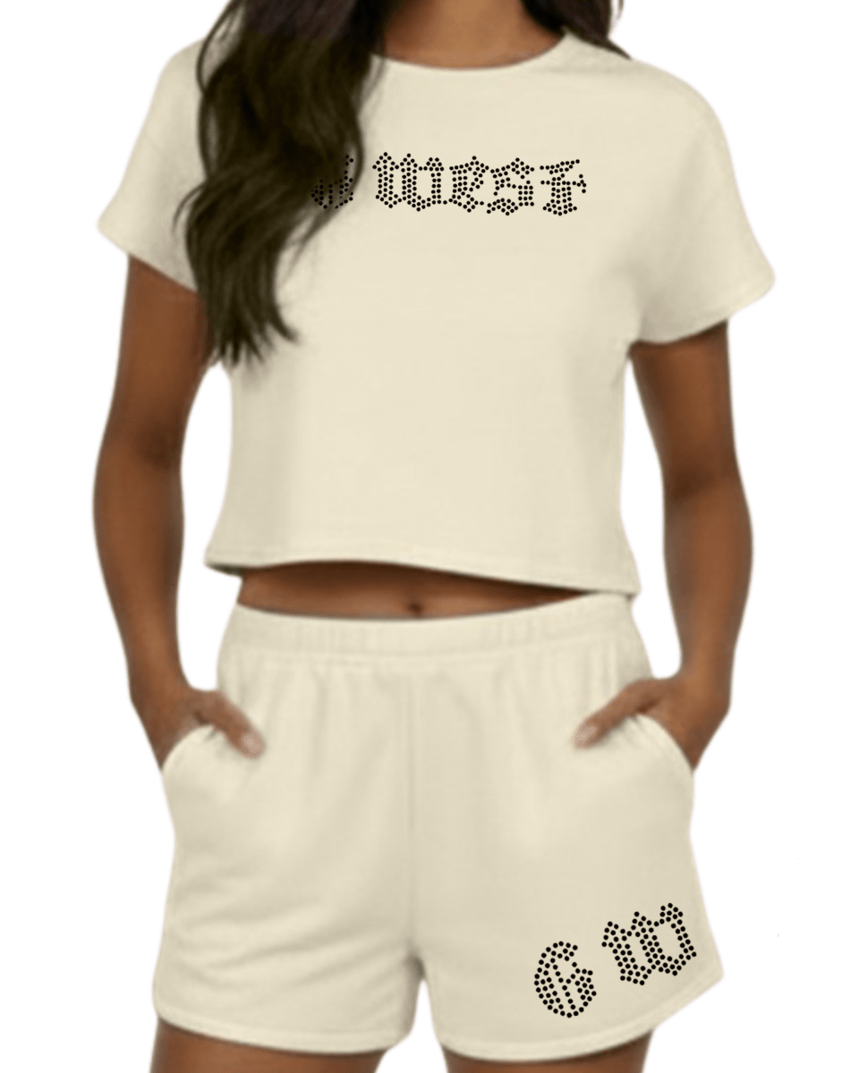 G West Rhinestone Logo Women's Set - G West