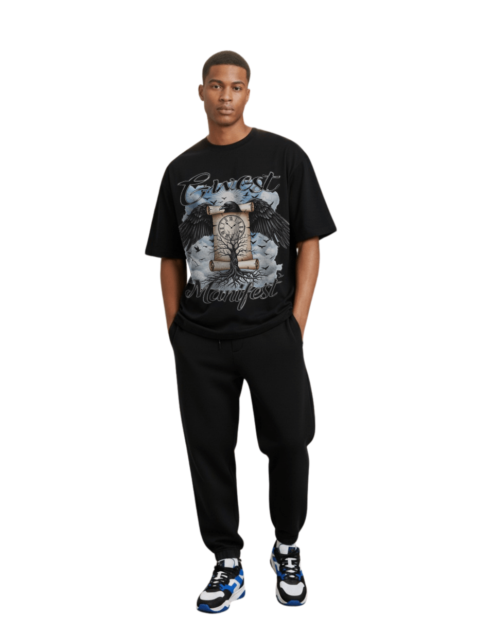 G West Rhinestone Mennifest Oversized Men's T-Shirt - G West