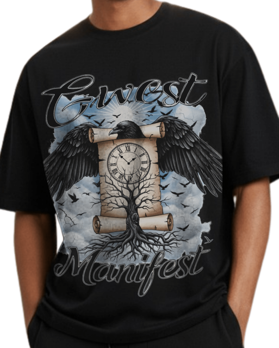 G West Rhinestone Mennifest Oversized Men's T-Shirt - G West