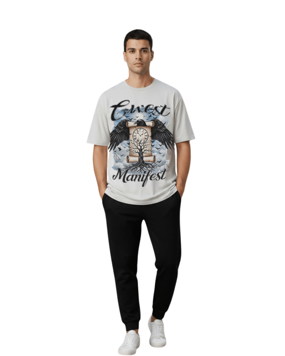 G West Rhinestone Mennifest Oversized Men's T-Shirt - G West