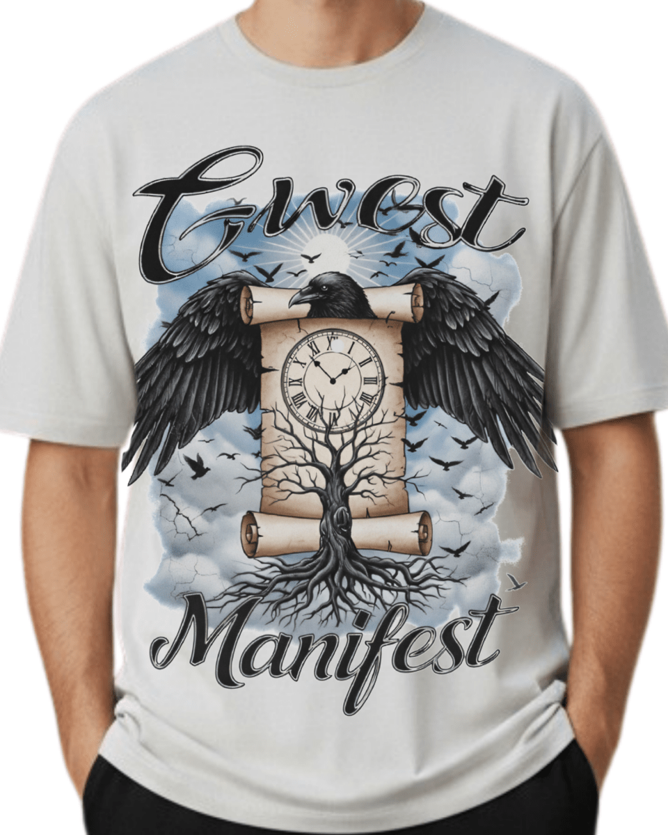 G West Rhinestone Mennifest Oversized Men's T-Shirt - G West