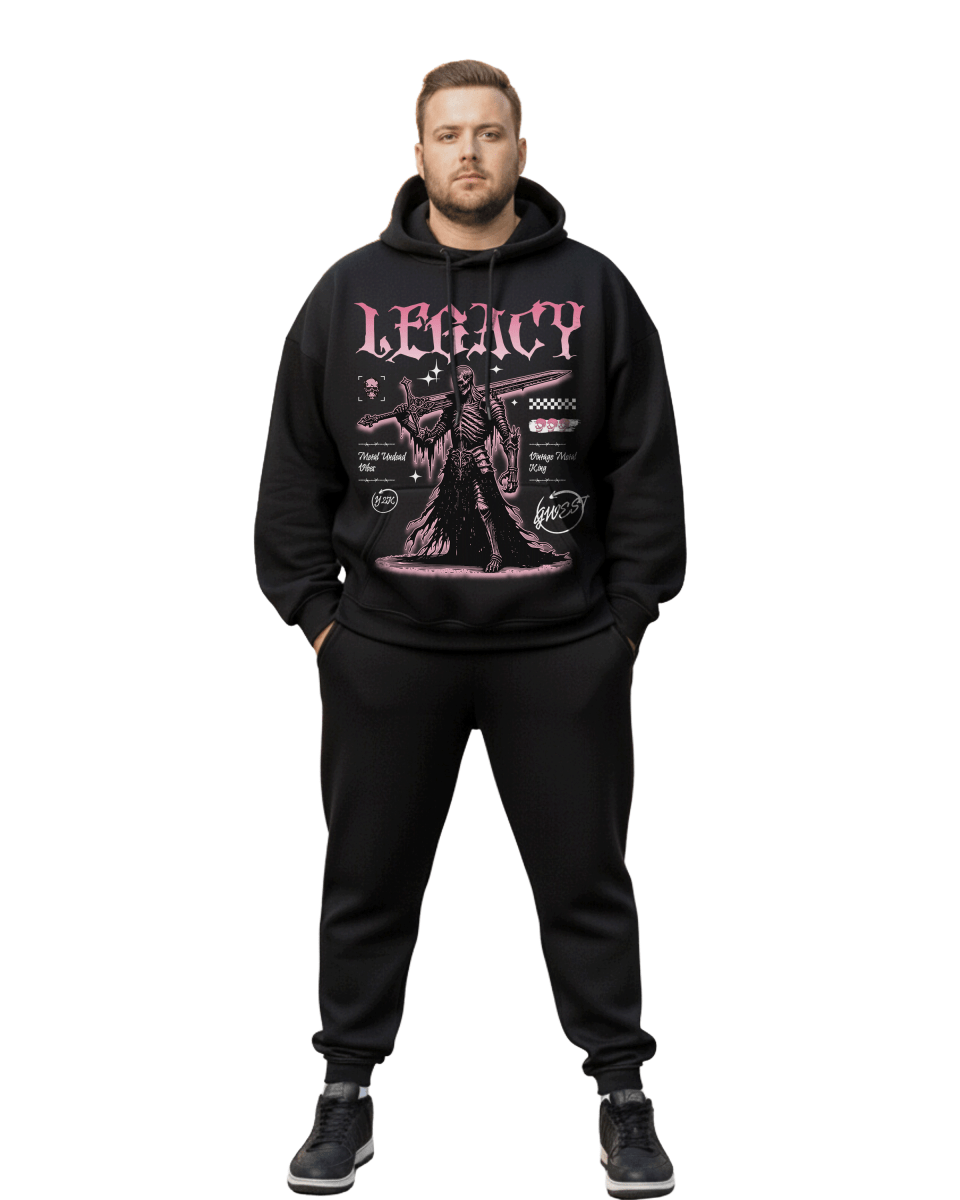 G West Rhinestone Metal Undead Big And Tall Hoodie - G West