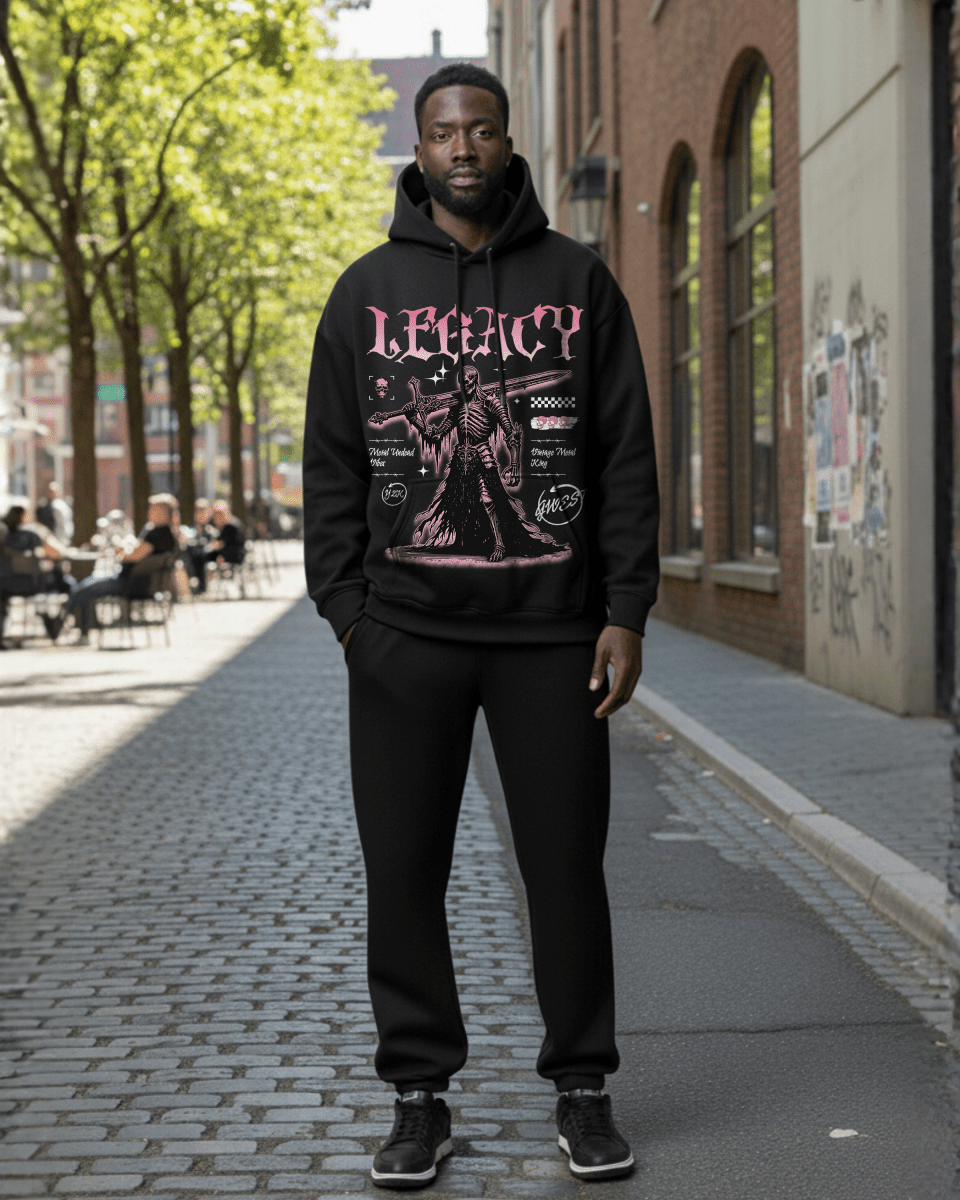 G West Rhinestone Metal Undead Men's Hoodie - G West