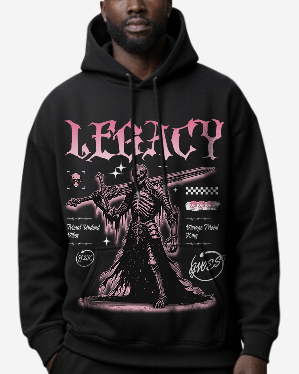 G West Rhinestone Metal Undead Men's Hoodie - G West