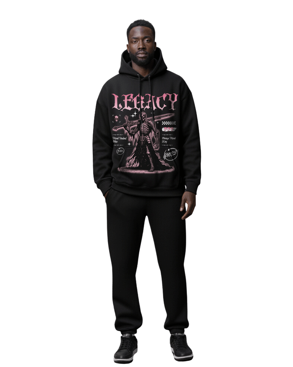 G West Rhinestone Metal Undead Men's Hoodie - G West