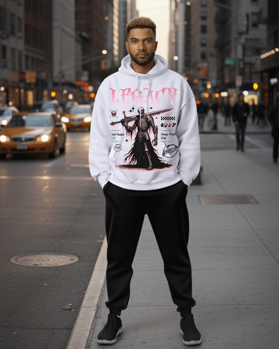 G West Rhinestone Metal Undead Men's Hoodie - G West