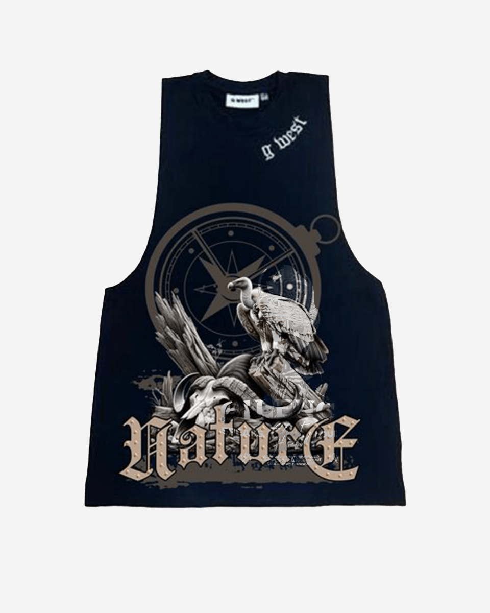 G WEST RHINESTONE NATURE'S LAW MENS TANKS - G West
