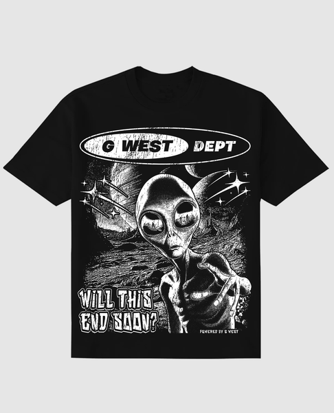 G West Rhinestone Not My Earth Oversized Tee - G West