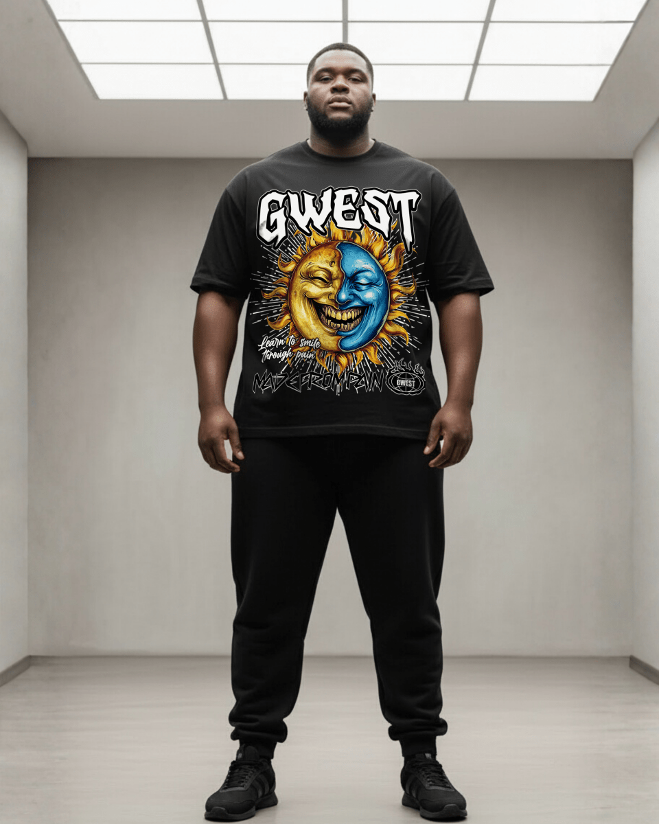 G West Rhinestone Pain & Peace Men's Big And Tall T-Shirt - G West