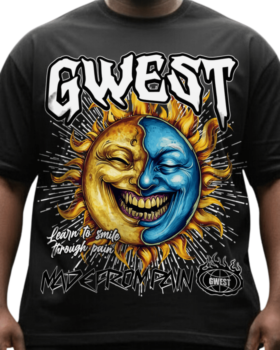 G West Rhinestone Pain & Peace Men's Big And Tall T-Shirt - G West