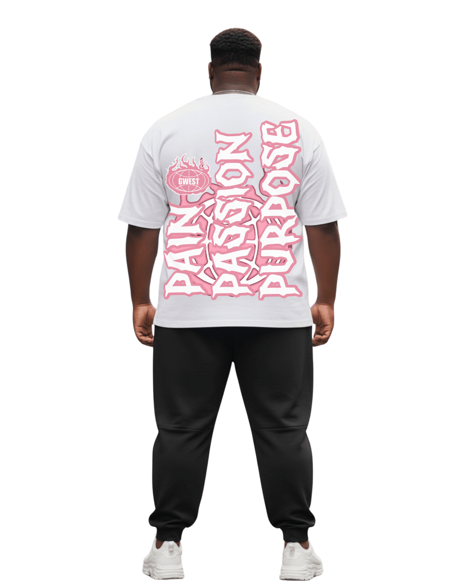 G West Rhinestone Pain & Peace Men's Big And Tall T-Shirt - G West