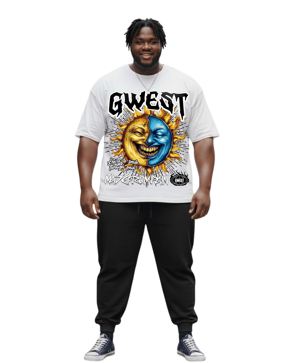 G West Rhinestone Pain & Peace Men's Big And Tall T-Shirt - G West