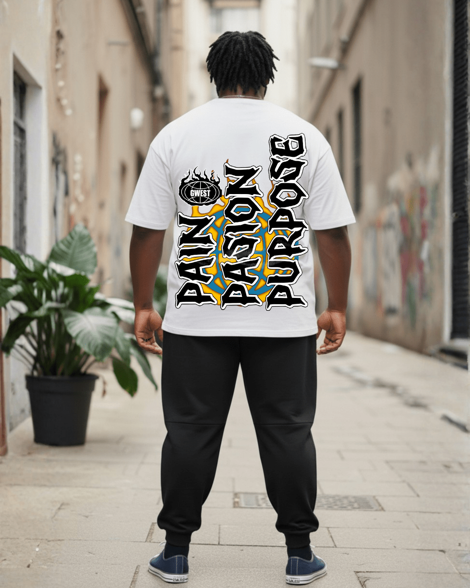 G West Rhinestone Pain & Peace Men's Big And Tall T-Shirt - G West