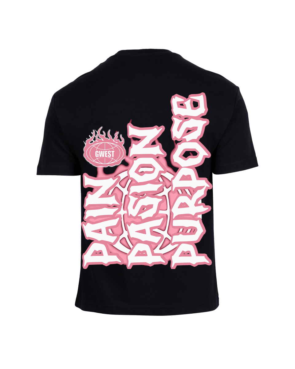 G West Rhinestone Pain & Peace Oversized Men's T-Shirt - G West