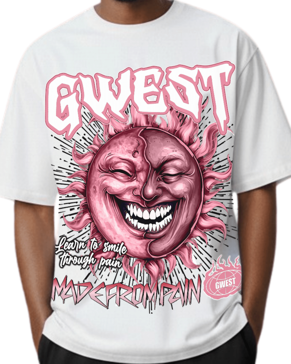 G West Rhinestone Pain & Peace Oversized Men's T-Shirt - G West