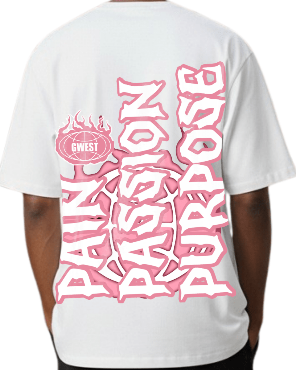 G West Rhinestone Pain & Peace Oversized Men's T-Shirt - G West