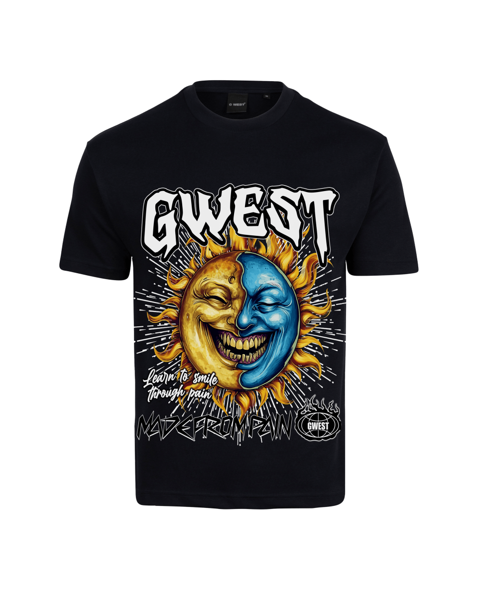 G West Rhinestone Pain & Peace Oversized Men's T-Shirt - G West