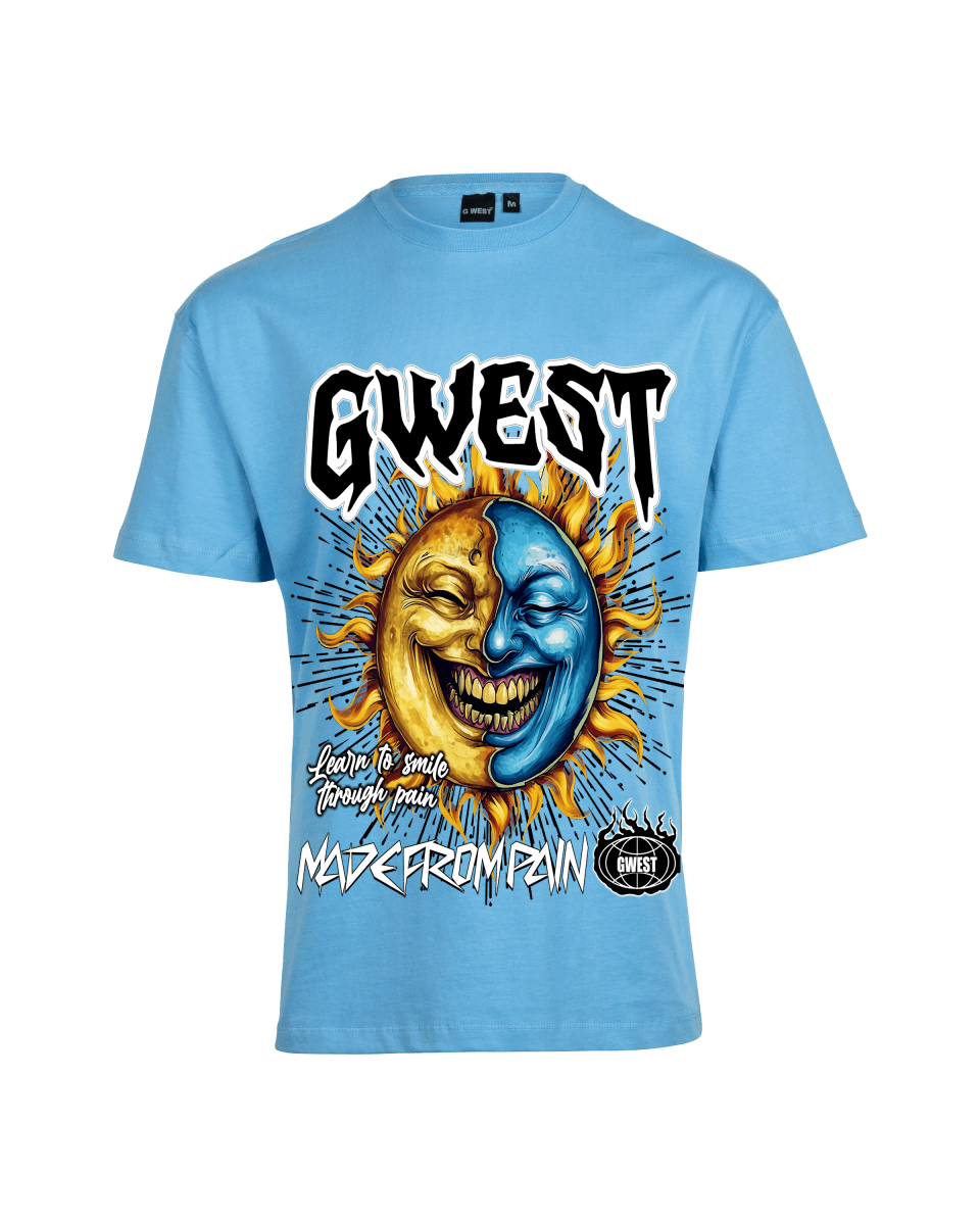 G West Rhinestone Pain & Peace Oversized Men's T-Shirt - G West