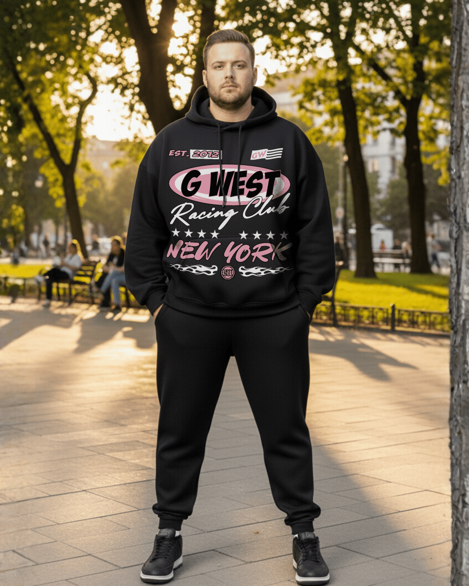 G West Rhinestone Racing Club Big And Tall Hoodie - G West