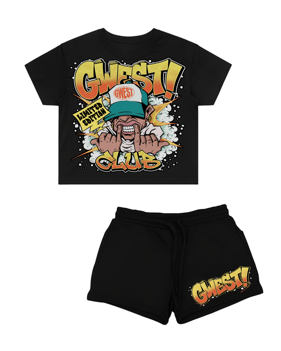 G West Rhinestone Savage Street Club Women's Set - G West