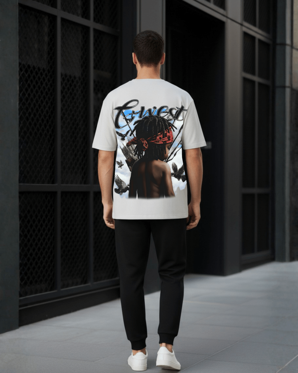 G West Rhinestone Scarface Oversized Men's T-Shirt - G West