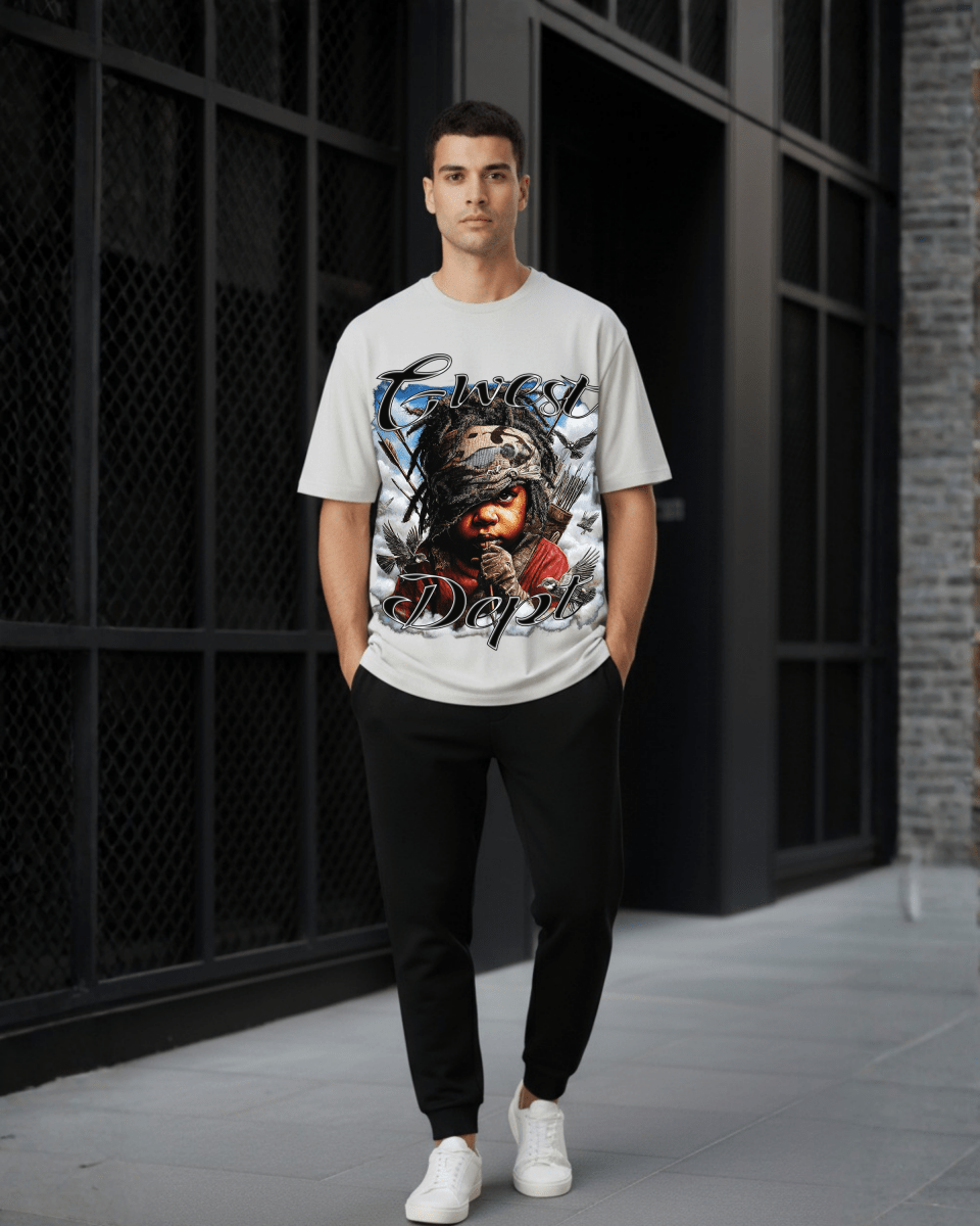 G West Rhinestone Scarface Oversized Men's T-Shirt - G West