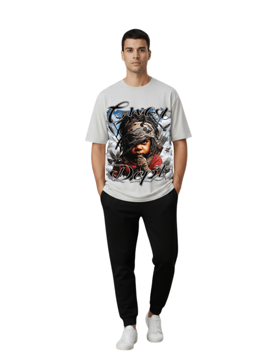 G West Rhinestone Scarface Oversized Men's T-Shirt - G West